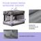 Show in main carousel: Lesure Indoor & Outdoor Soft-Sided Collapsible 4-Door Dog & Cat Travel Crate Kennel with Durable Mesh Windows, Grey, X-Large: 42 inch slide 4 of 9