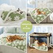Show in main carousel: Lesure Waterproof Calming Double-Sided Jacquard Shag & Soft Sherpa Fleece Furniture Protector Dog & Cat Blanket, Green, Medium slide 5 of 8