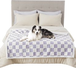 Lesure Waterproof Calming Double-Sided Jacquard Shag & Soft Sherpa Fleece Furniture Protector Dog & Cat Blanket, Purple, X-Large slide 1 of 6