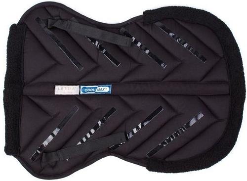 Show full view: Lettia CoolMax Horse Half Pad, Black, Medium slide 2 of 2