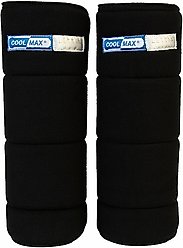 Lettia CoolMax No-Bow Horse Wraps, Black, 16-in