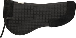 Lettia Coolmax Sherpa Quilted Horse Half Pad with Trim, Black & Black