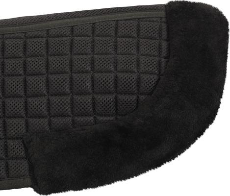 Show full view: Lettia Coolmax Sherpa Quilted Horse Half Pad with Trim, Black & White slide 6 of 9