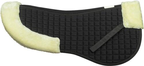 Show full view: Lettia Coolmax Sherpa Quilted Horse Half Pad with Trim, Black & White slide 4 of 9