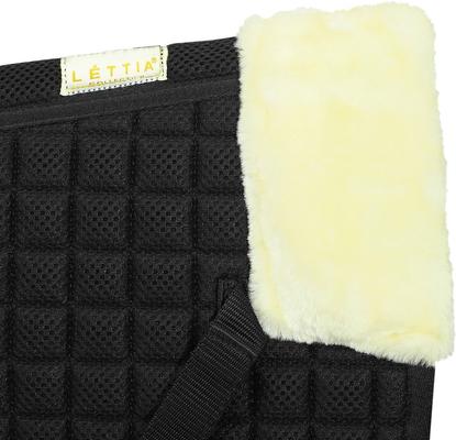 Show full view: Lettia Coolmax Sherpa Quilted Horse Half Pad with Trim, Black & White slide 3 of 9