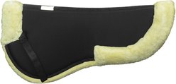 Lettia MemorX Sherpa Horse Half Pad with Trim, Black