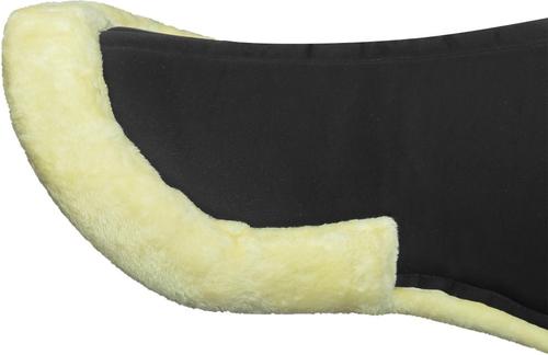 Show full view: Lettia MemorX Sherpa Horse Half Pad with Trim, Black slide 6 of 8
