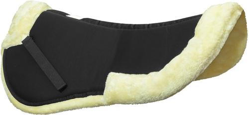 Show full view: Lettia MemorX Sherpa Horse Half Pad with Trim, Black slide 2 of 8