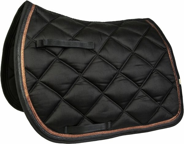 Lettia Rosegold Horse Dressage Pad, Black