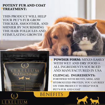 Show full view: Lexelium Fur & Coat Enhancer Dog & Cat Supplement, 7-oz bag slide 3 of 9