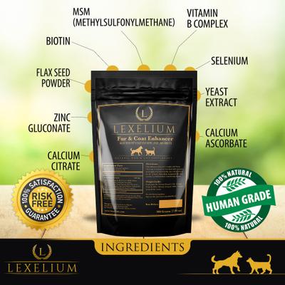 Show full view: Lexelium Fur & Coat Enhancer Dog & Cat Supplement, 7-oz bag slide 4 of 9