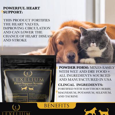 Show full view: Lexelium Heart Support System Dog & Cat Supplement, 7-oz bag slide 3 of 8