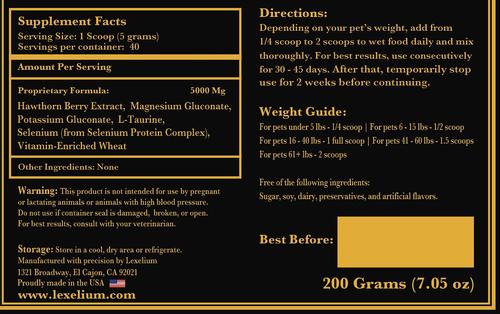 Show full view: Lexelium Heart Support System Dog & Cat Supplement, 7-oz bag slide 8 of 8