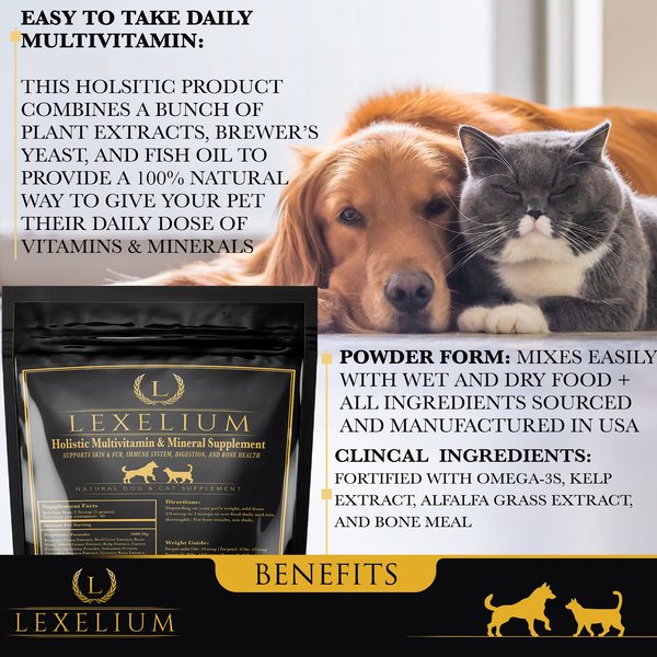 Lexelium Allergy & Itch Relief Powder Supplement For Dogs & Cats – All Sizes