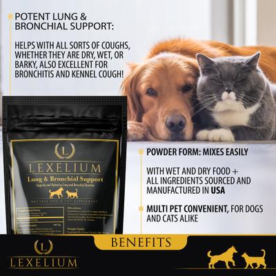Show full view: Lexelium Lung & Bronchial Support Dog & Cat Supplement, 7-oz bag slide 3 of 8