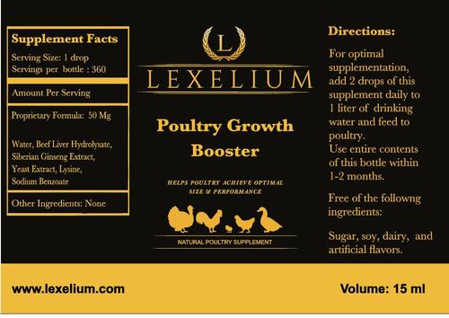 Show full view: Lexelium Poultry Growth Booster Liquid Supplement, 15-mL bottle slide 4 of 4