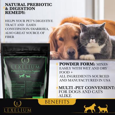 Show full view: Lexelium Prebiotic & Digestion Support Dog & Cat Supplement, 7-oz bag slide 3 of 8