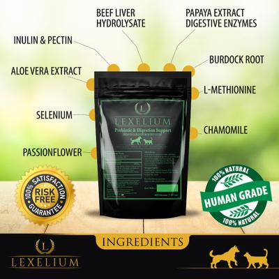 Show full view: Lexelium Prebiotic & Digestion Support Dog & Cat Supplement, 7-oz bag slide 4 of 8
