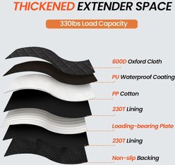 LFC PETS Dog & Cat Water Resistant Car Seat Cover, Black, 53 x 62-in, Extra Large slide 2 of 7