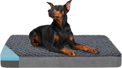 LFC PETS Orthopedic Memory Foam Dog & Cat Bed with Removable Cover, Grey, XX-Large