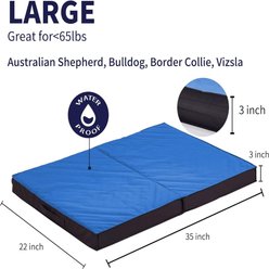 LFC PETS Outdoor Waterproof Orthopedic Dog & Cat Bed with Removable Cover, Navy Blue, Large slide 2 of 5