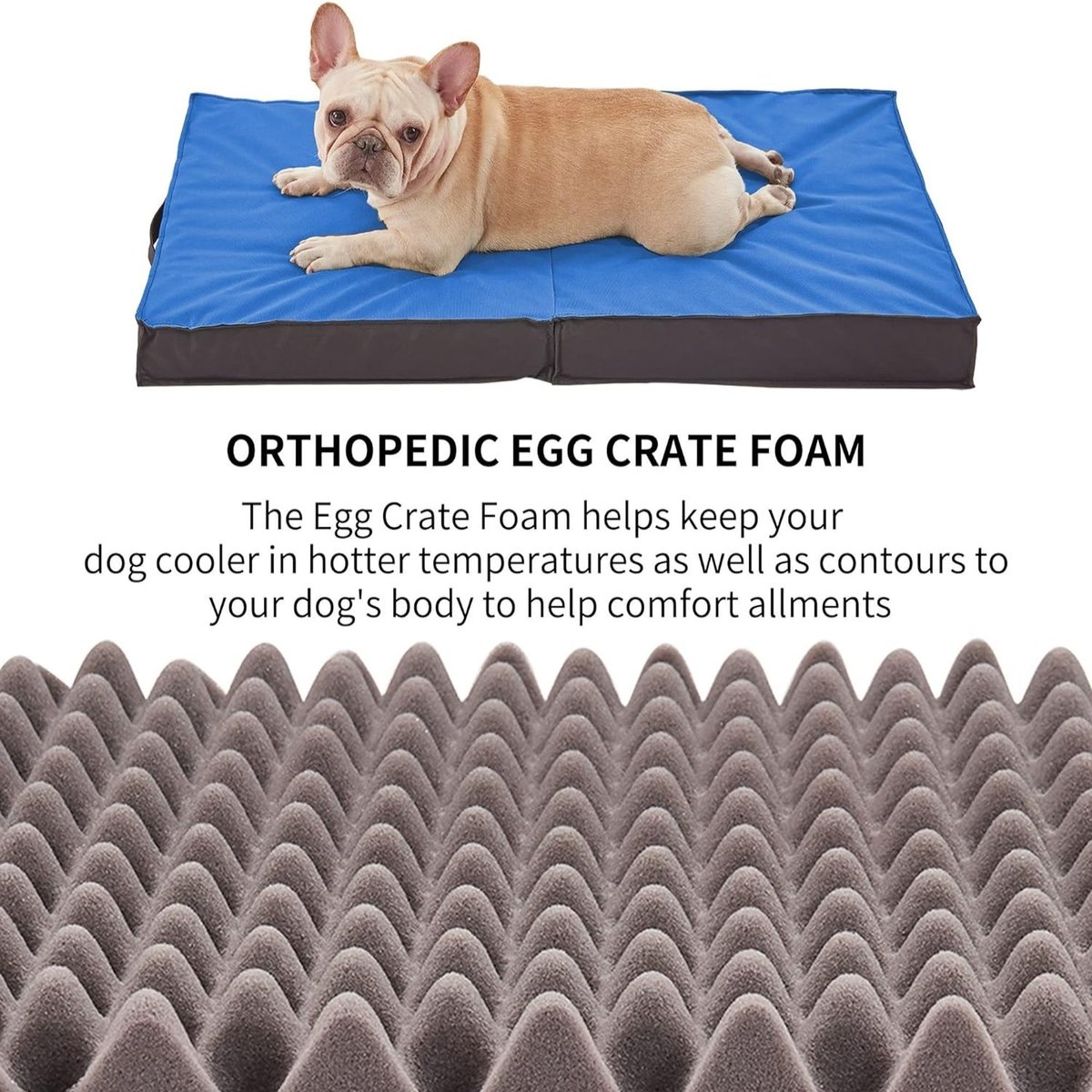 LFC PETS Outdoor Waterproof Orthopedic Dog & Cat Bed with Removable Cover