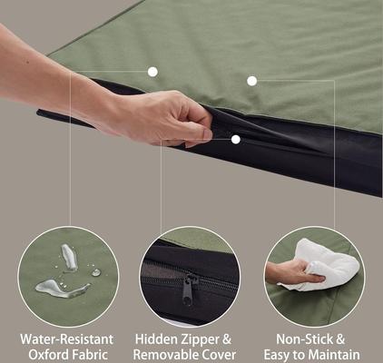 Show full view: LFC PETS Outdoor Waterproof Orthopedic Dog & Cat Bed with Removable Cover, Olive Green, Large slide 4 of 7