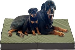 LFC PETS Outdoor Waterproof Orthopedic Dog & Cat Bed with Removable Cover, Olive Green, X-Large