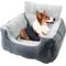 Show in main carousel: LFC PETS Portable Dog & Cat Car Seat Bed with Clip-On Safety Leash, Grey slide 1 of 10