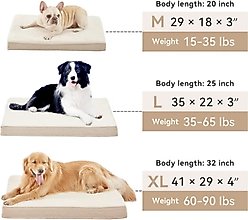 LFC PETS Ultra Comfort Memory Foam Dog & Cat Bed with Removable Cover, Beige, Large slide 2 of 9