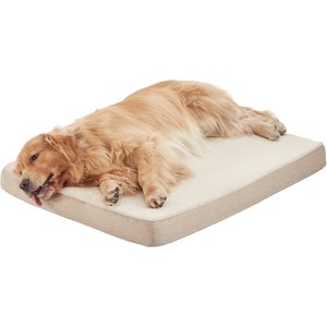 LFC PETS Ultra Comfort Memory Foam Dog & Cat Bed with Removable Cover, Beige, X-Large
