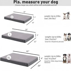 LFC PETS Ultra Comfort Memory Foam Dog & Cat Bed with Removable Cover, Grey, X-Large slide 2 of 9
