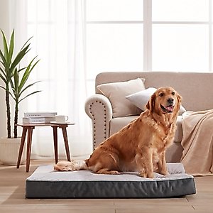 LFC PETS Ultra Comfort Memory Foam Dog & Cat Bed with Removable Cover, Grey, XX-Large