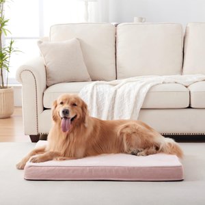 LFC PETS Ultra Comfort Memory Foam Dog & Cat Bed with Removable Cover, Pink, Large
