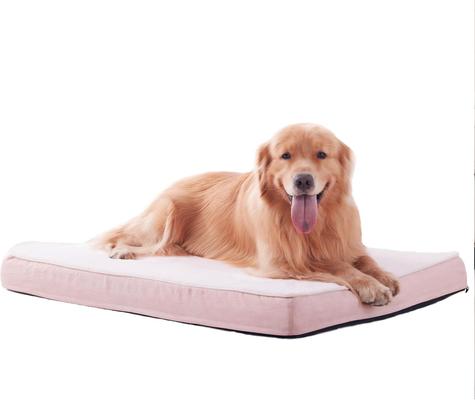 Show full view: LFC PETS Ultra Comfort Memory Foam Dog & Cat Bed with Removable Cover, Pink, Large slide 3 of 9