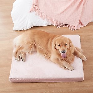 LFC PETS Ultra Comfort Memory Foam Dog & Cat Bed with Removable Cover, Pink, X-Large