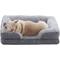 Show in main carousel: LFC PETS Waterproof Orthopedic Bolster Dog & Cat Sofa Bed with Removable Cover, Grey, Medium slide 3 of 9