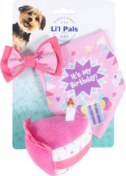 Li'l Pals Birthday Combo Squeaky Variety Pack Dog Toy, Pink, 3 count slide 2 of 3