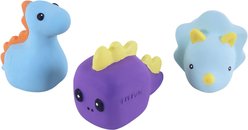 Li'l Pals Chunk Dinos Squeaky Variety Pack Dog Toy, 3 count