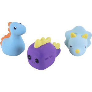LI'L PALS Chunk Dinos Squeaky Variety Pack Dog Toy, 3 count