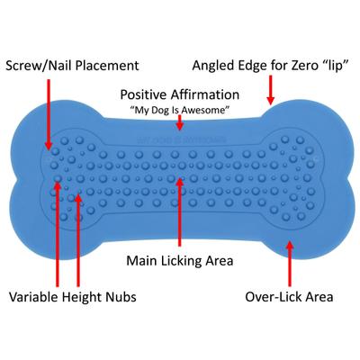 Show full view: Lick Lick Pad Dog Distraction Lick Mat, Large, Blue slide 8 of 12
