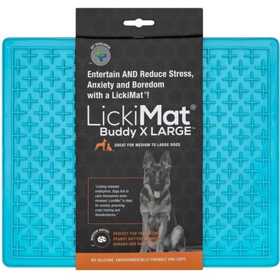LickiMat LickiMat Buddy Slow Feeder Dog Lick Mat, Turquoise, X-Large