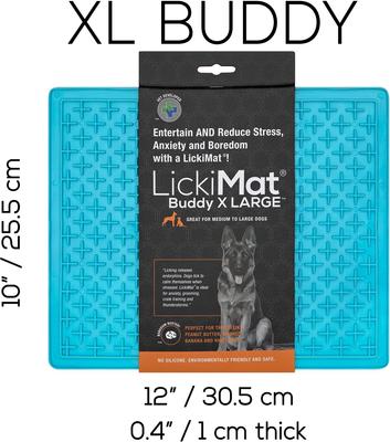 Show full view: LickiMat Buddy Slow Feeder Dog Lick Mat, Turquoise, X-Large slide 4 of 7