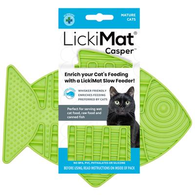 Show full view: LickiMat Casper Non-Skid Thermoplastic Rubber Cat Bowl, Green, Standard slide 1 of 6