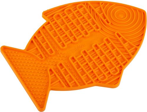 Show full view: LickiMat Casper Non-Skid Thermoplastic Rubber Cat Bowl, Orange, Standard slide 5 of 6