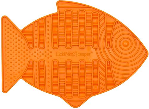 Show full view: LickiMat Casper Non-Skid Thermoplastic Rubber Cat Bowl, Orange, Standard slide 2 of 6