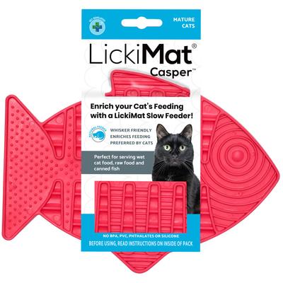 Show full view: LickiMat Casper Non-Skid Thermoplastic Rubber Cat Bowl, Pink, Standard slide 1 of 6