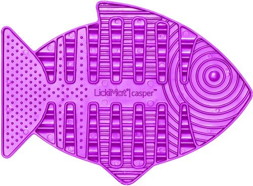 Show full view: LickiMat Casper Non-Skid Thermoplastic Rubber Cat Bowl, Purple, Standard slide 2 of 6
