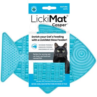 Show full view: LickiMat Casper Non-Skid Thermoplastic Rubber Cat Bowl, Turquoise, Standard slide 1 of 6