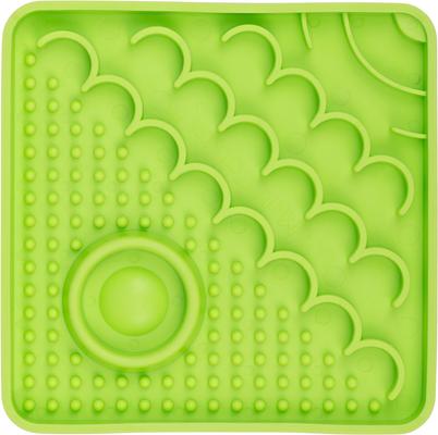Show full view: LickiMat Catster Non-Skid Thermoplastic Rubber Cat Bowl, Green, Standard slide 2 of 5